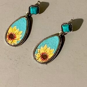 Sunflower earrings